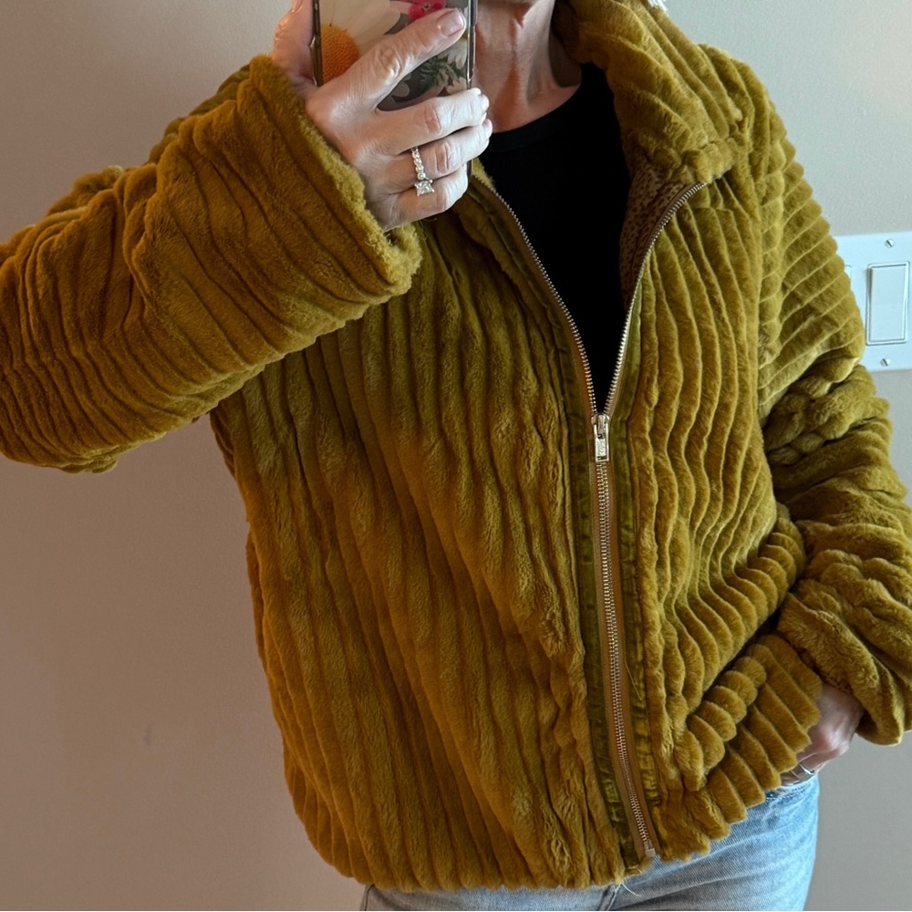 Warm Golden Teddy Jacket